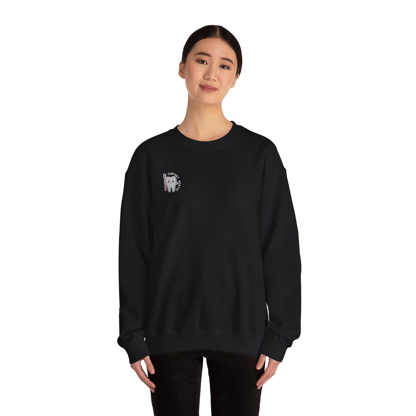 Comfort Dental Pocket and Back Logo Crewneck Sweatshirt Unisex