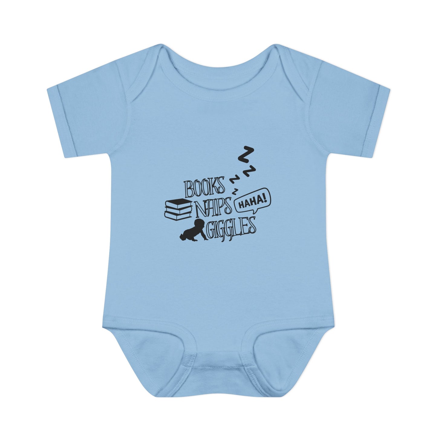 Books, Naps, Giggles Infant Onesie