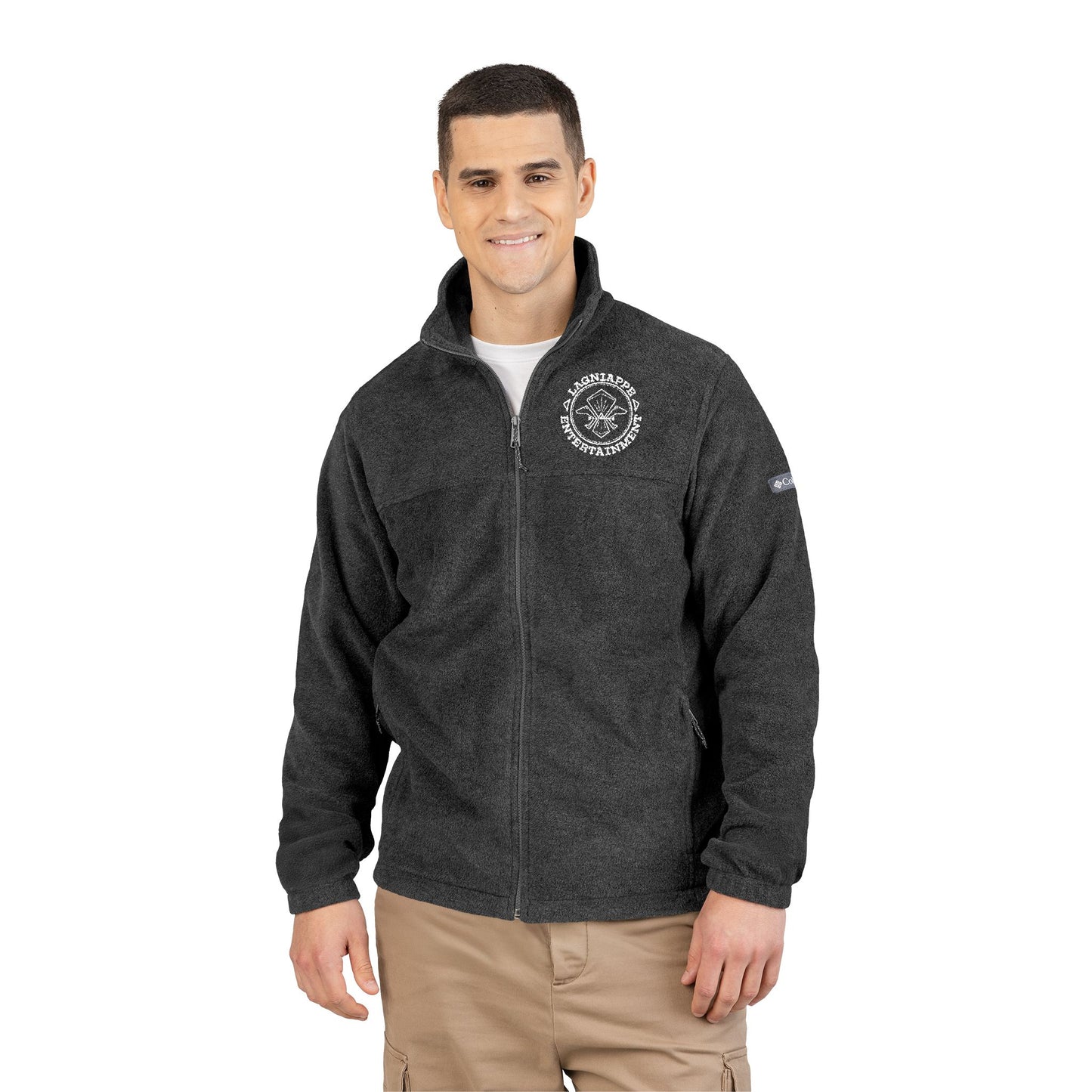 LE Embroidered Logo Columbia Fleece Full-Zip Jacket