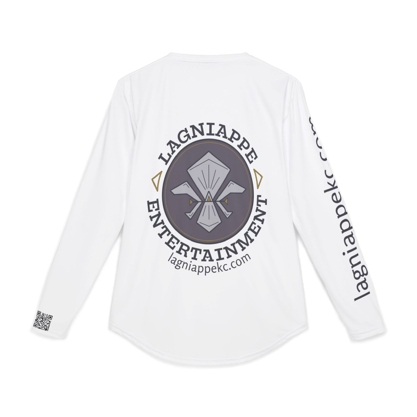 Lagniappe Entertainment Dark Color Logo - Men's UV Protection Long Sleeve Shirt (AOP)
