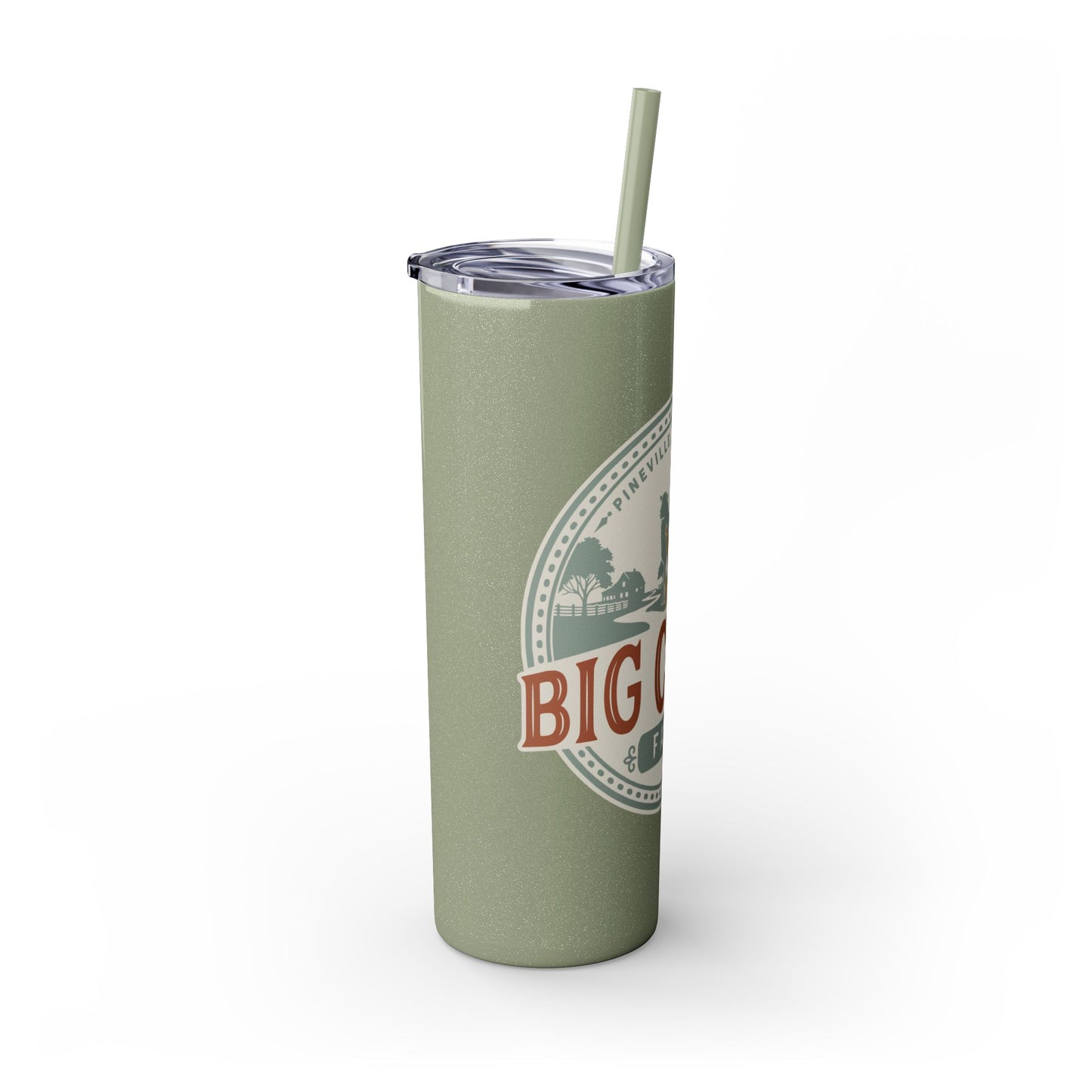 Big Creek Farm Skinny Tumbler with Straw, 20oz