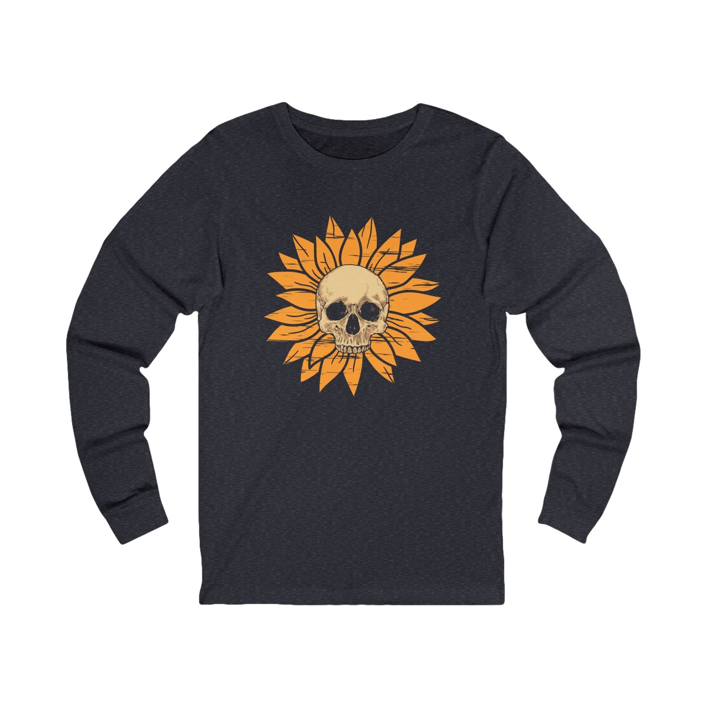 Skull Sunflower Long Sleeve Tee Unisex
