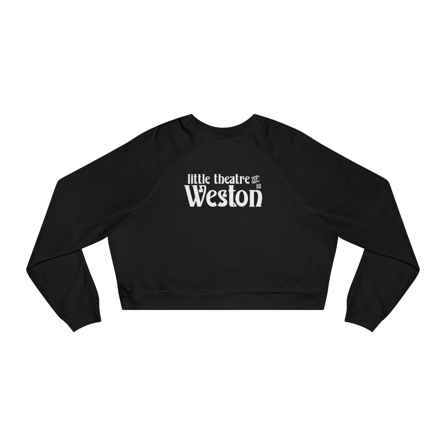 LTW White Monogram Cropped Fleece Pullover