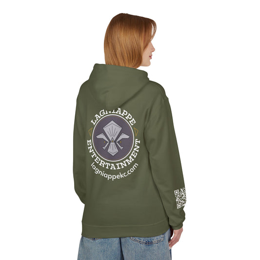 Lagniappe Entertainment Light Color Logo - Unisex Hoodie with Lagniappe Entertainment Design, Casual Streetwear, Gift for Music Lovers, Comfortable Layer, Festival Essential