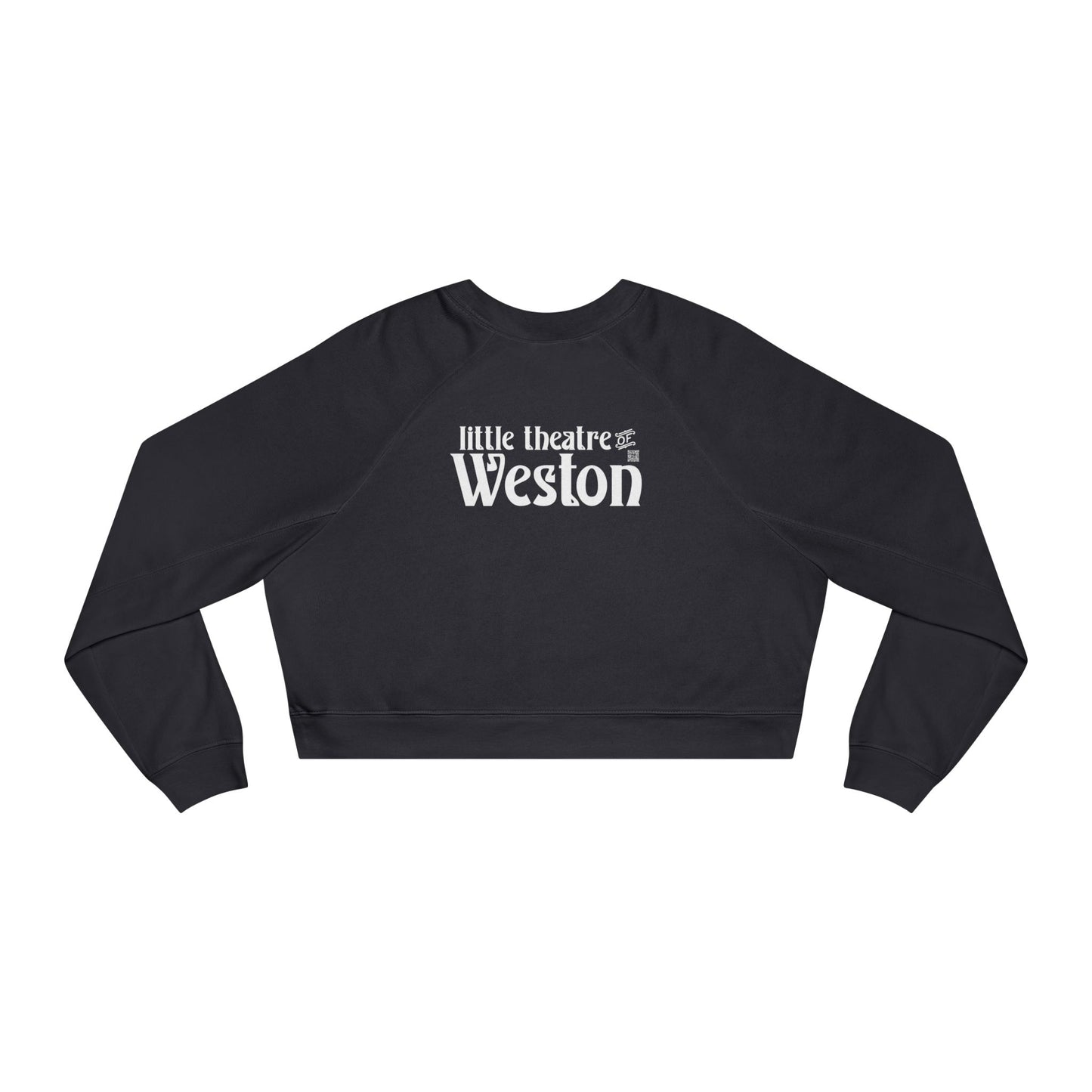 LTW White Monogram Cropped Fleece Pullover