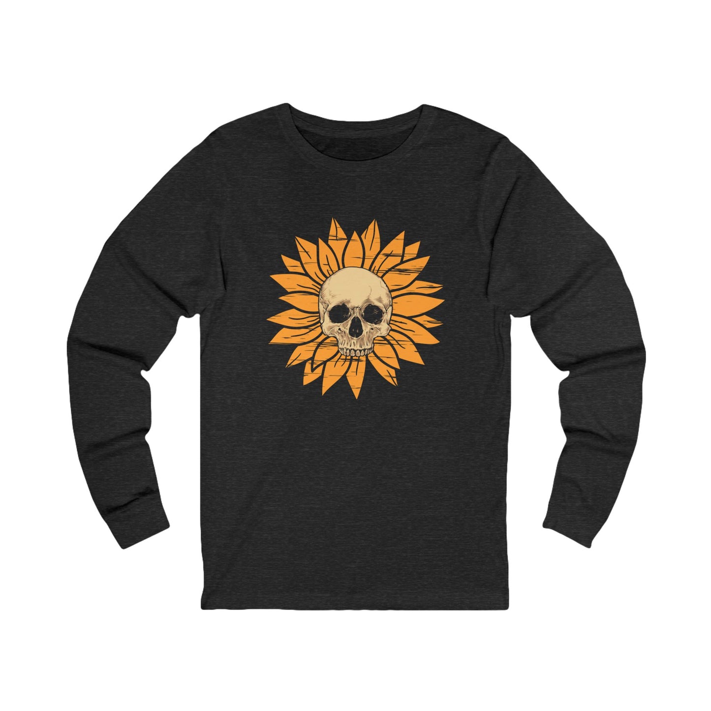 Skull Sunflower Long Sleeve Tee Unisex