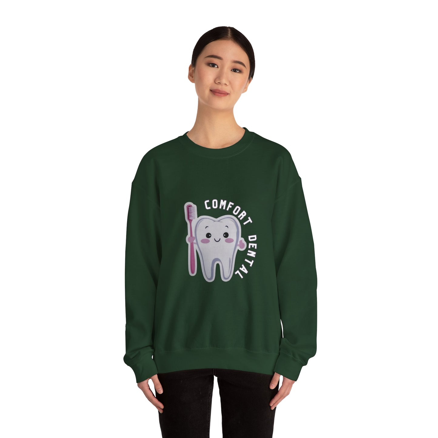 Comfort Dental Front Logo Crewneck Sweatshirt Unisex