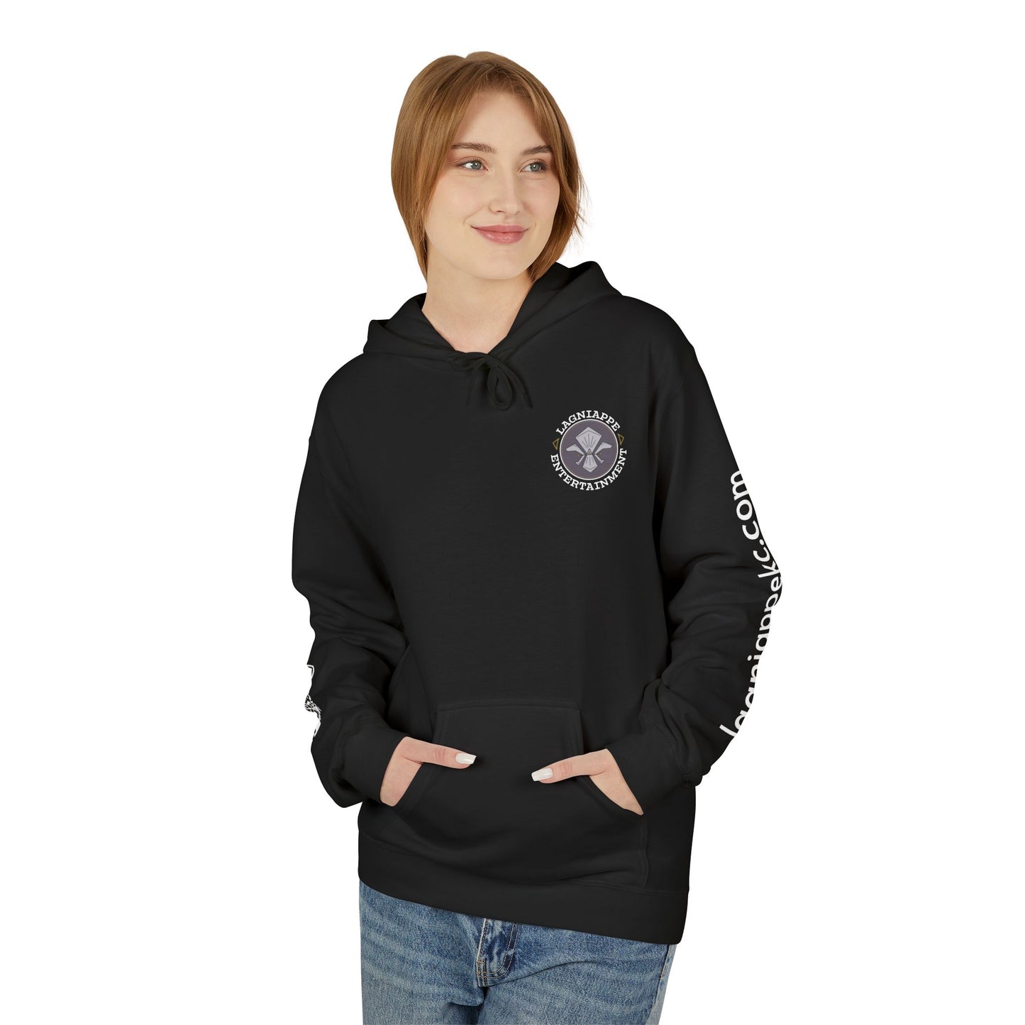 Lagniappe Entertainment Light Color Logo - Unisex Hoodie with Lagniappe Entertainment Design, Casual Streetwear, Gift for Music Lovers, Comfortable Layer, Festival Essential