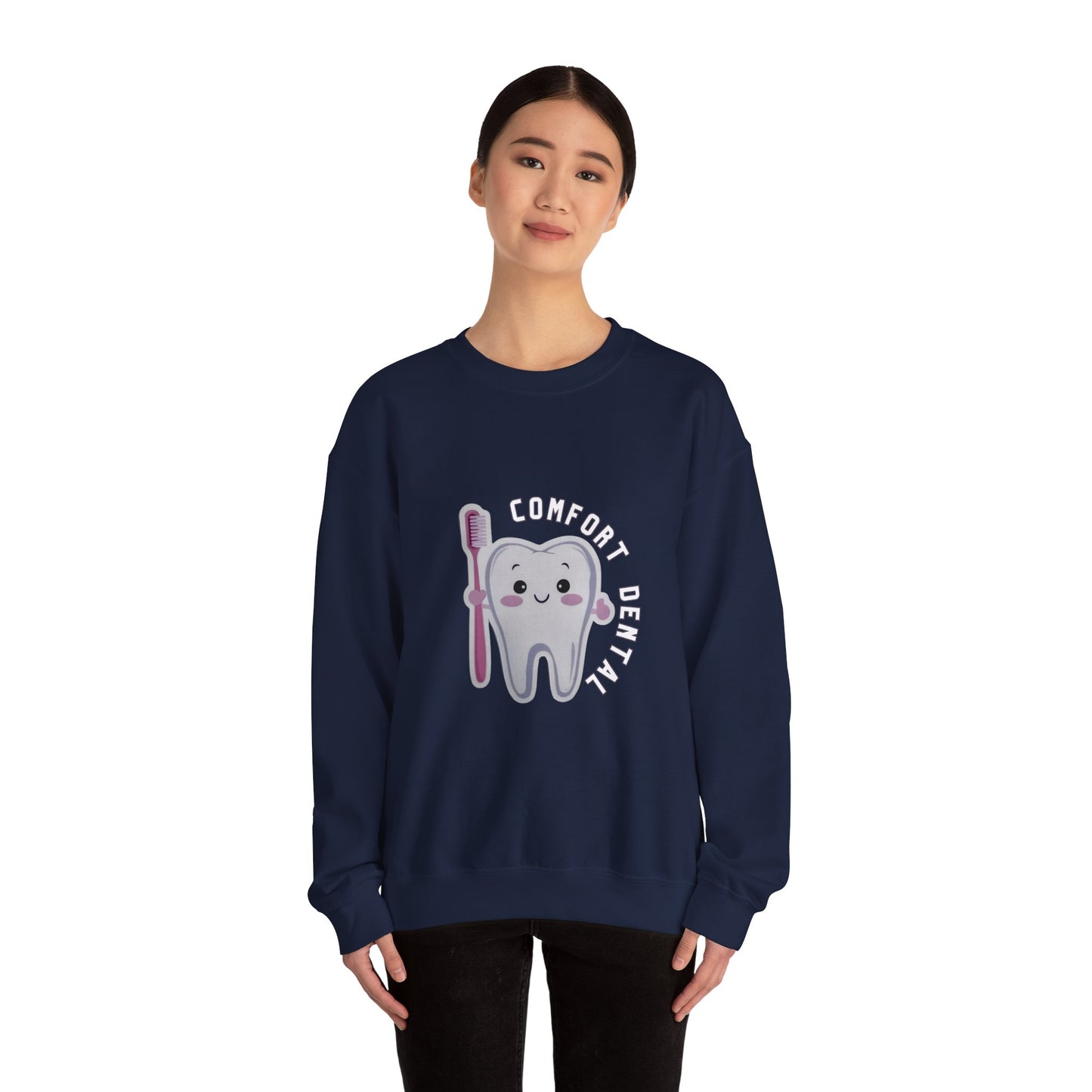 Comfort Dental Front Logo Crewneck Sweatshirt Unisex