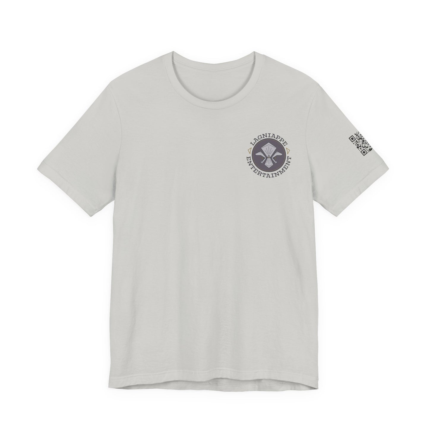 Lagniappe Entertainment Dark Color Logo - Unisex Jersey Tee, Casual Tee, Graphic T-Shirt, Unique Gift, Birthday Gift, Music Festival Apparel