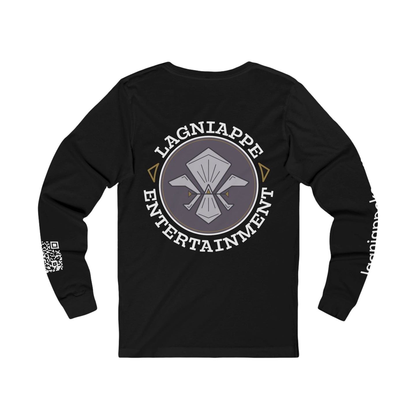 Lagniappe Entertainment Dark Color Logo - Men's UV Protection Long Sleeve Shirt (AOP)