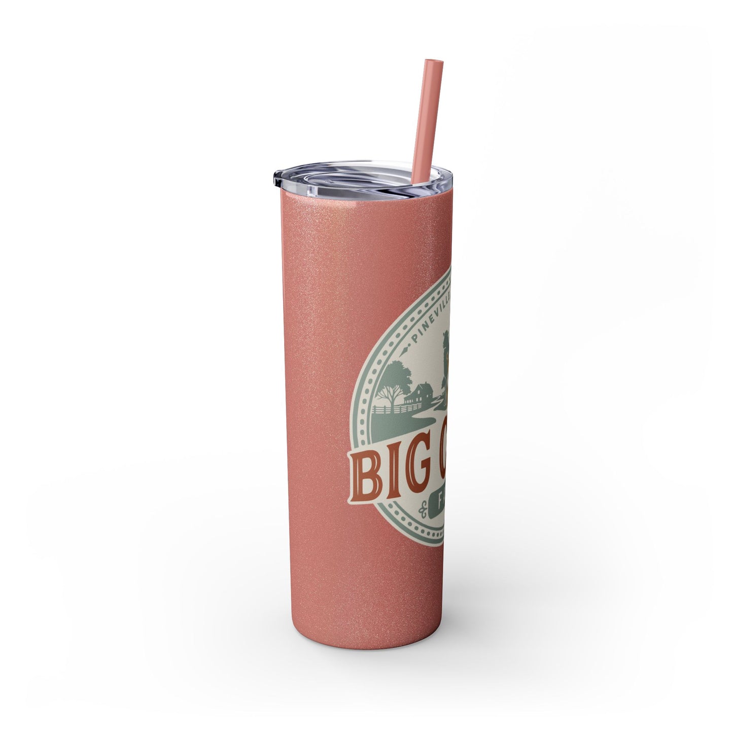 Big Creek Farm Skinny Tumbler with Straw, 20oz