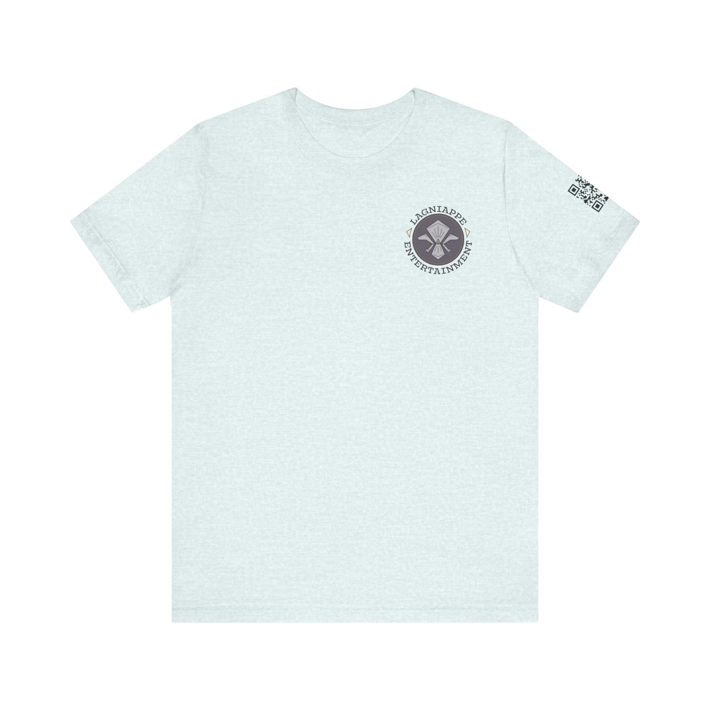 Lagniappe Entertainment Dark Color Logo - Unisex Jersey Tee, Casual Tee, Graphic T-Shirt, Unique Gift, Birthday Gift, Music Festival Apparel