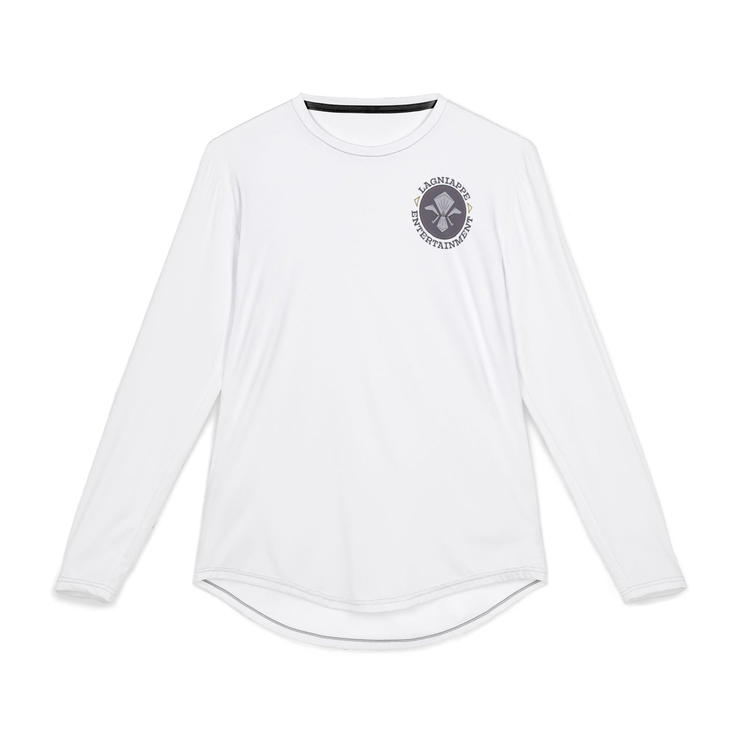 Lagniappe Entertainment Dark Color Logo - Men's UV Protection Long Sleeve Shirt (AOP)