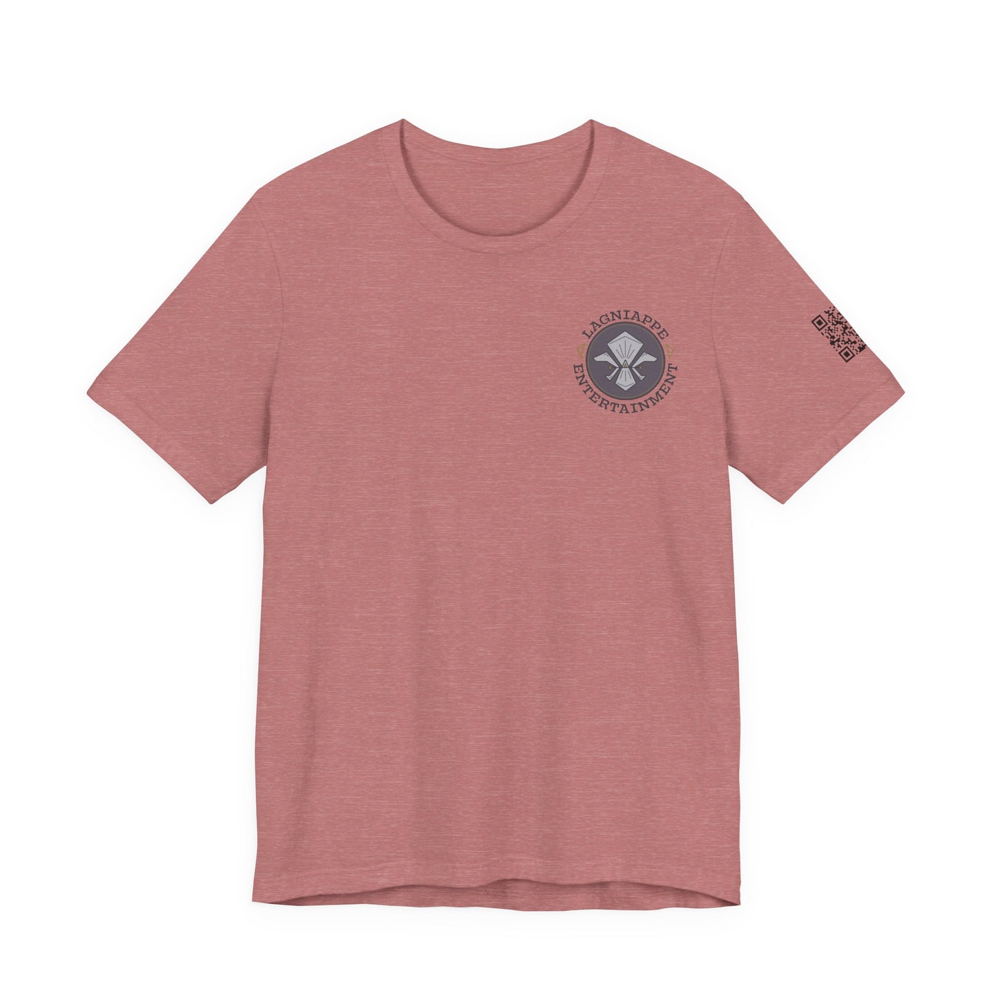 Lagniappe Entertainment Dark Color Logo - Unisex Jersey Tee, Casual Tee, Graphic T-Shirt, Unique Gift, Birthday Gift, Music Festival Apparel