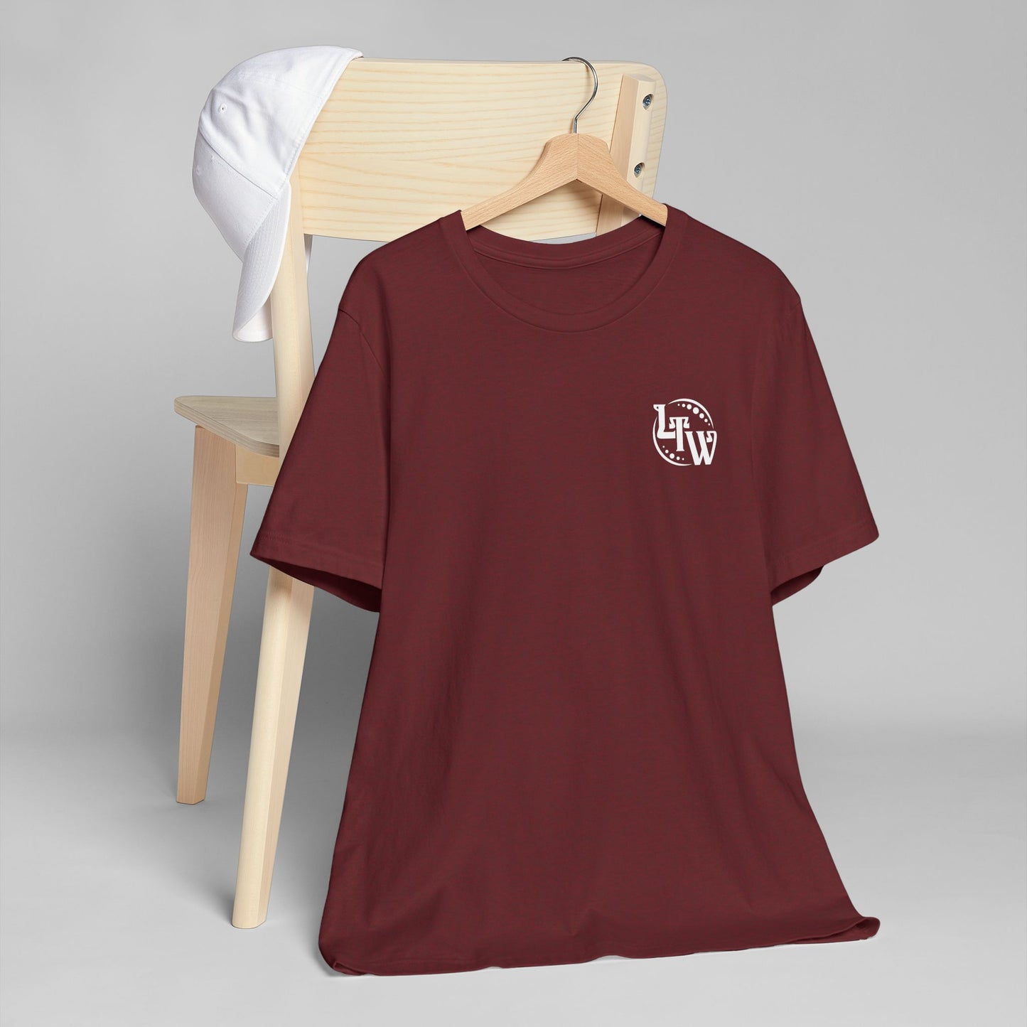 LTW White Monogram Unisex Jersey T-Shirt