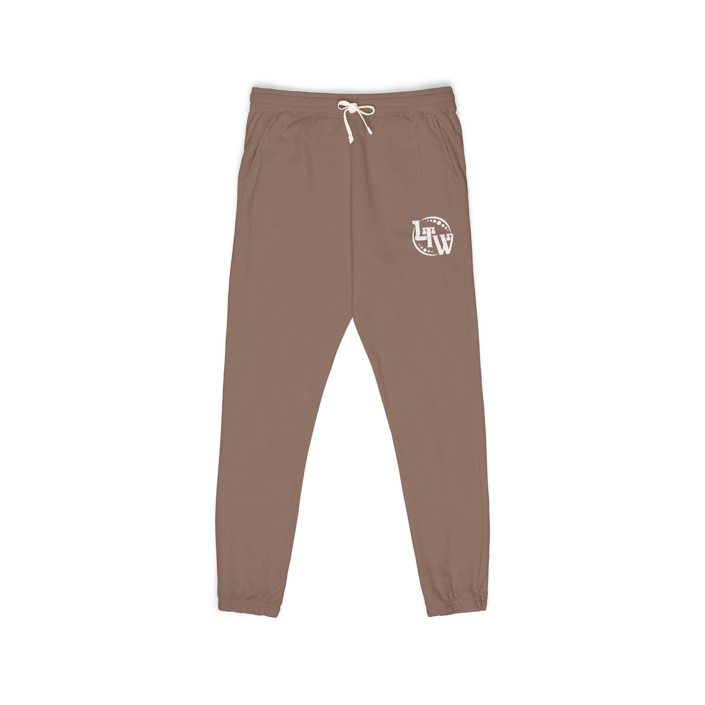 LTW White Monogram Unisex Sweatpants