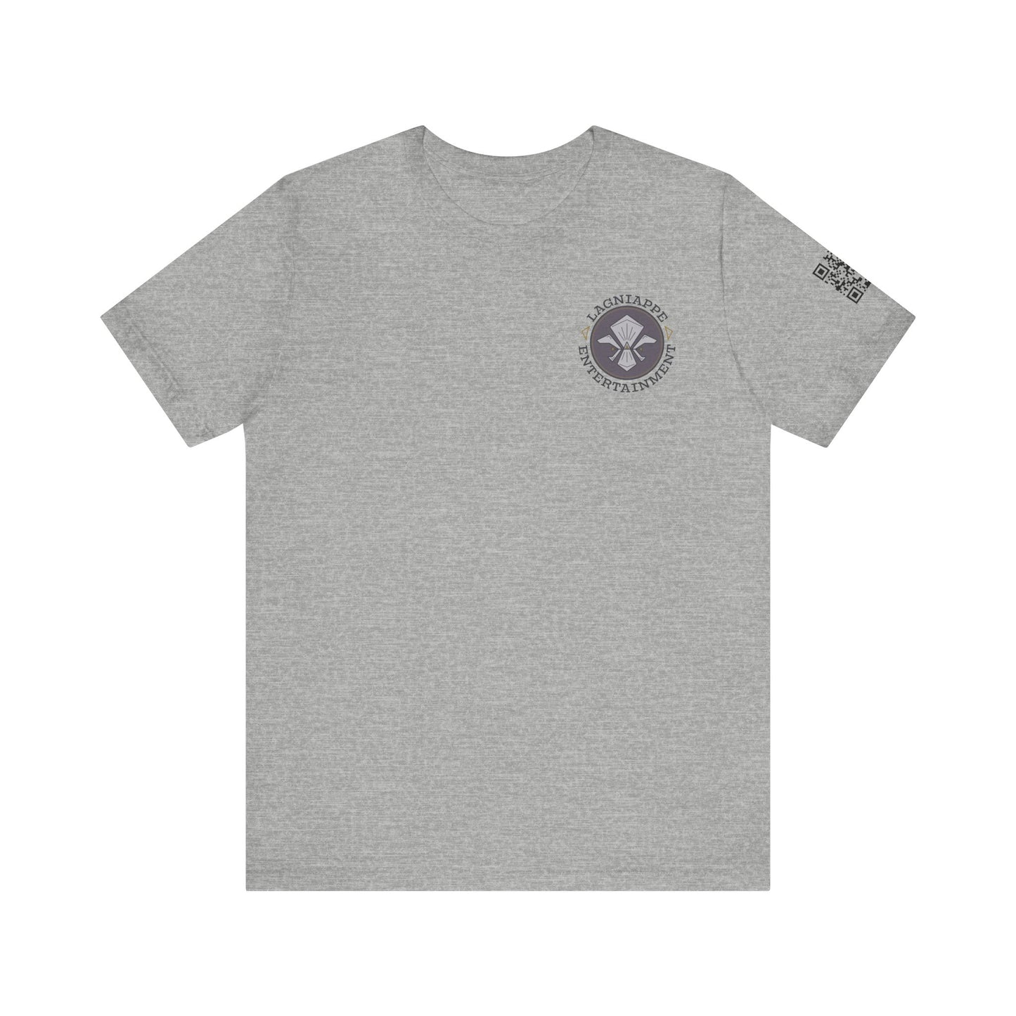 Lagniappe Entertainment Dark Color Logo - Unisex Jersey Tee, Casual Tee, Graphic T-Shirt, Unique Gift, Birthday Gift, Music Festival Apparel