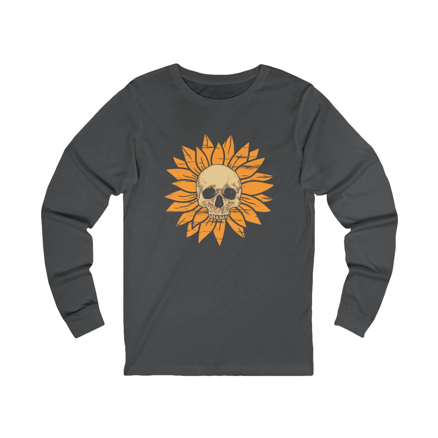 Skull Sunflower Long Sleeve Tee Unisex