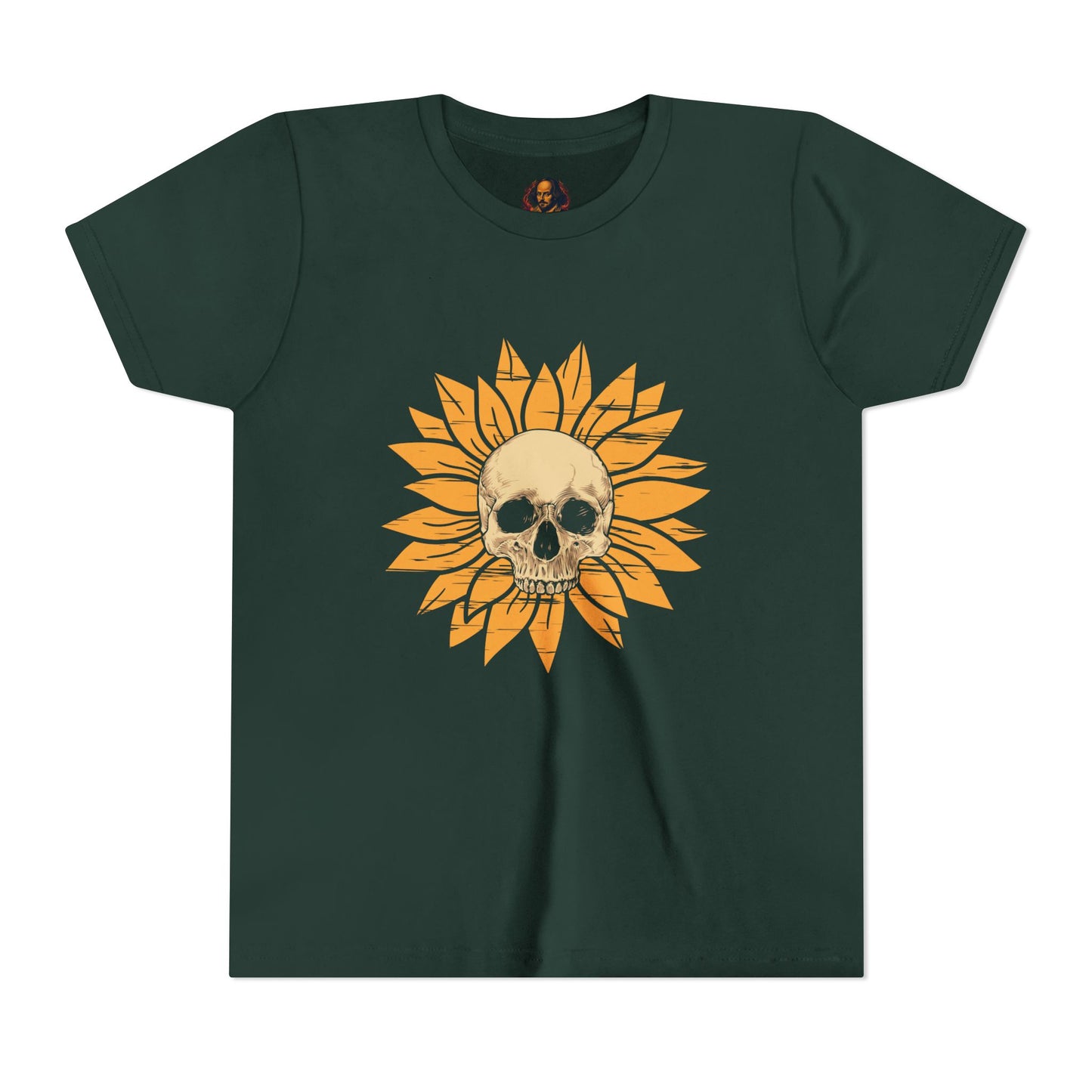 Skull Sunflower Youth Tee