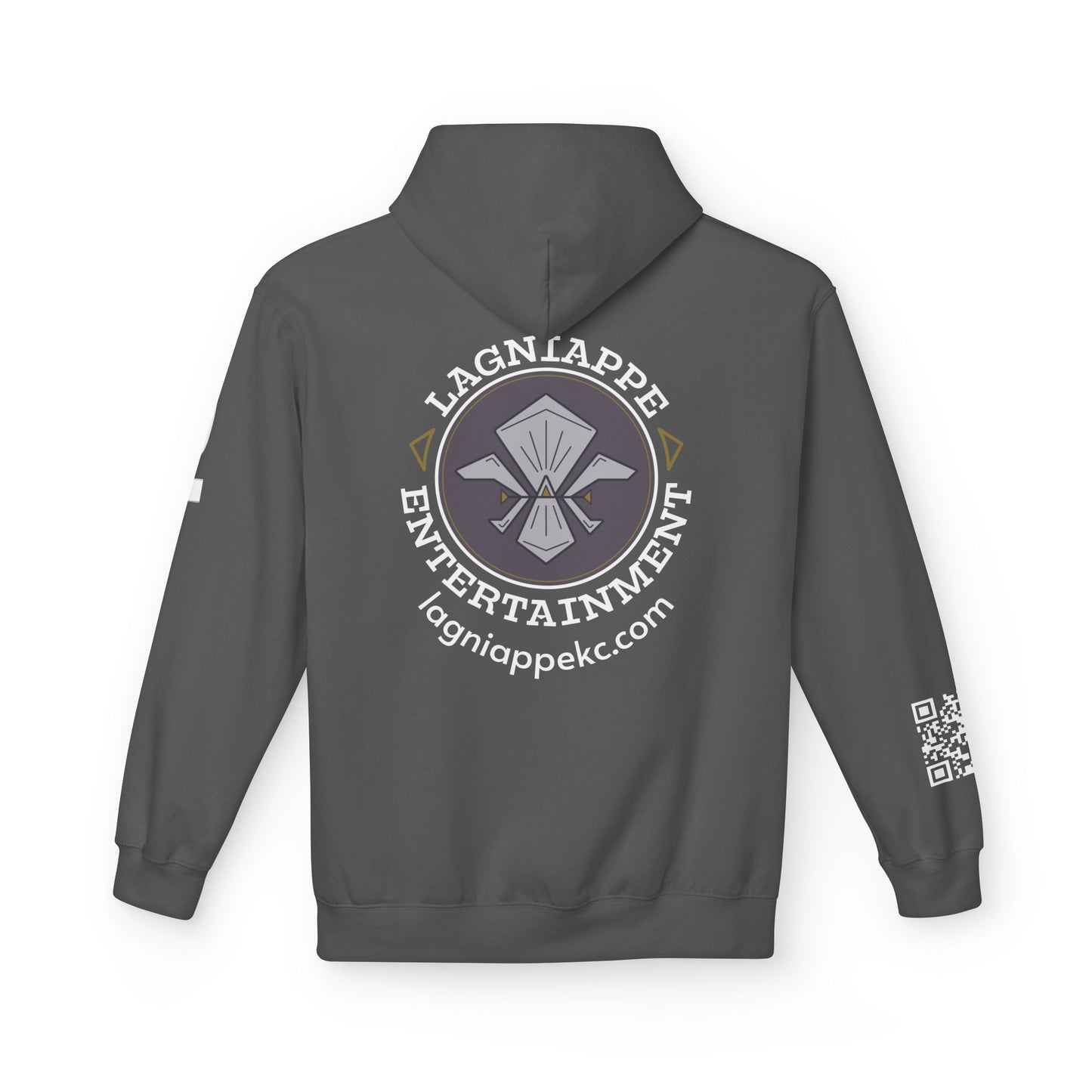 Lagniappe Entertainment Light Color Logo - Unisex Hoodie with Lagniappe Entertainment Design, Casual Streetwear, Gift for Music Lovers, Comfortable Layer, Festival Essential