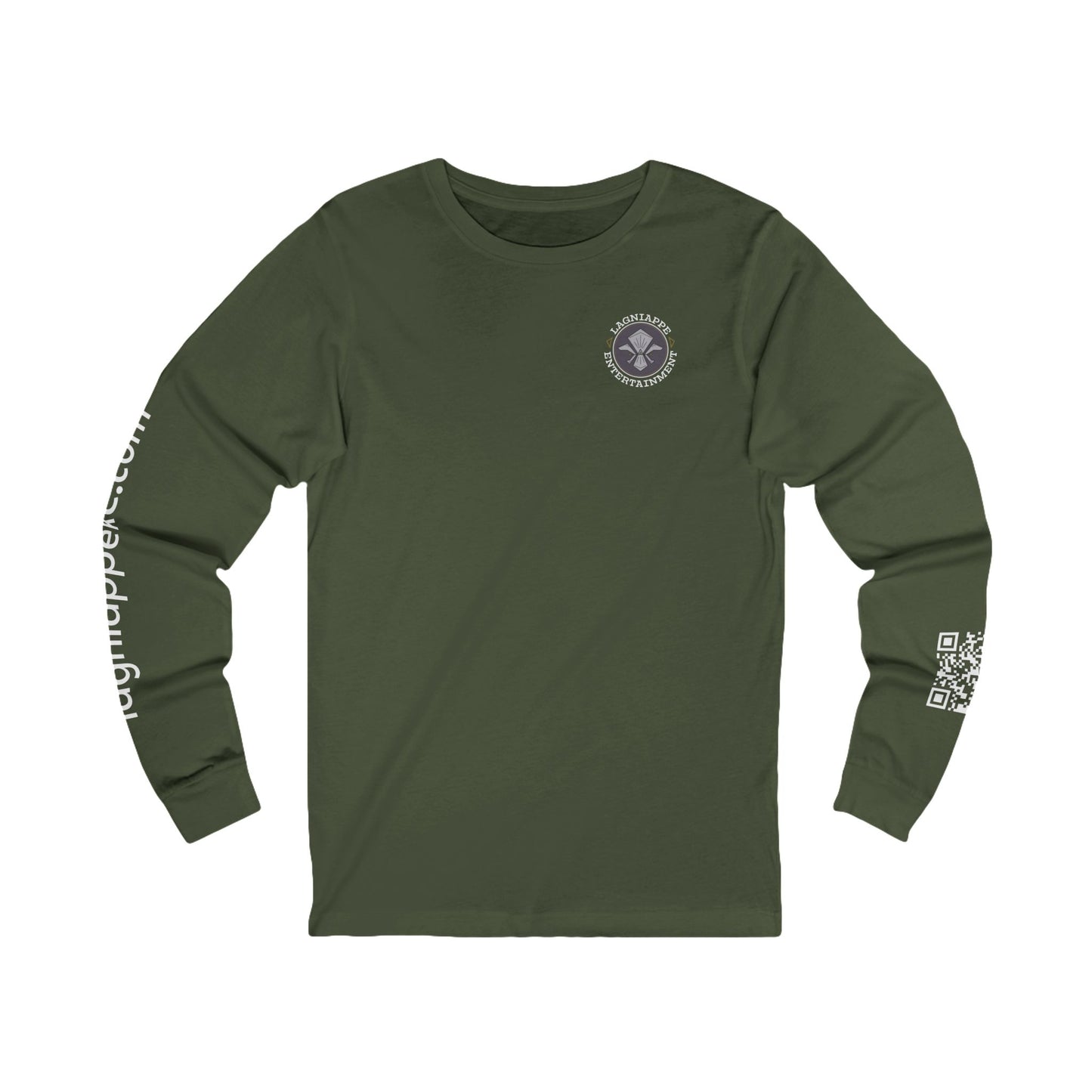 Lagniappe Entertainment Dark Color Logo - Men's UV Protection Long Sleeve Shirt (AOP)