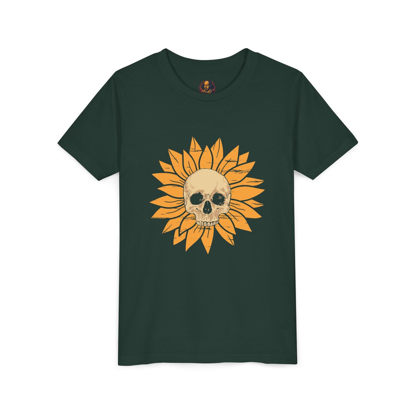 Skull Sunflower Youth Tee