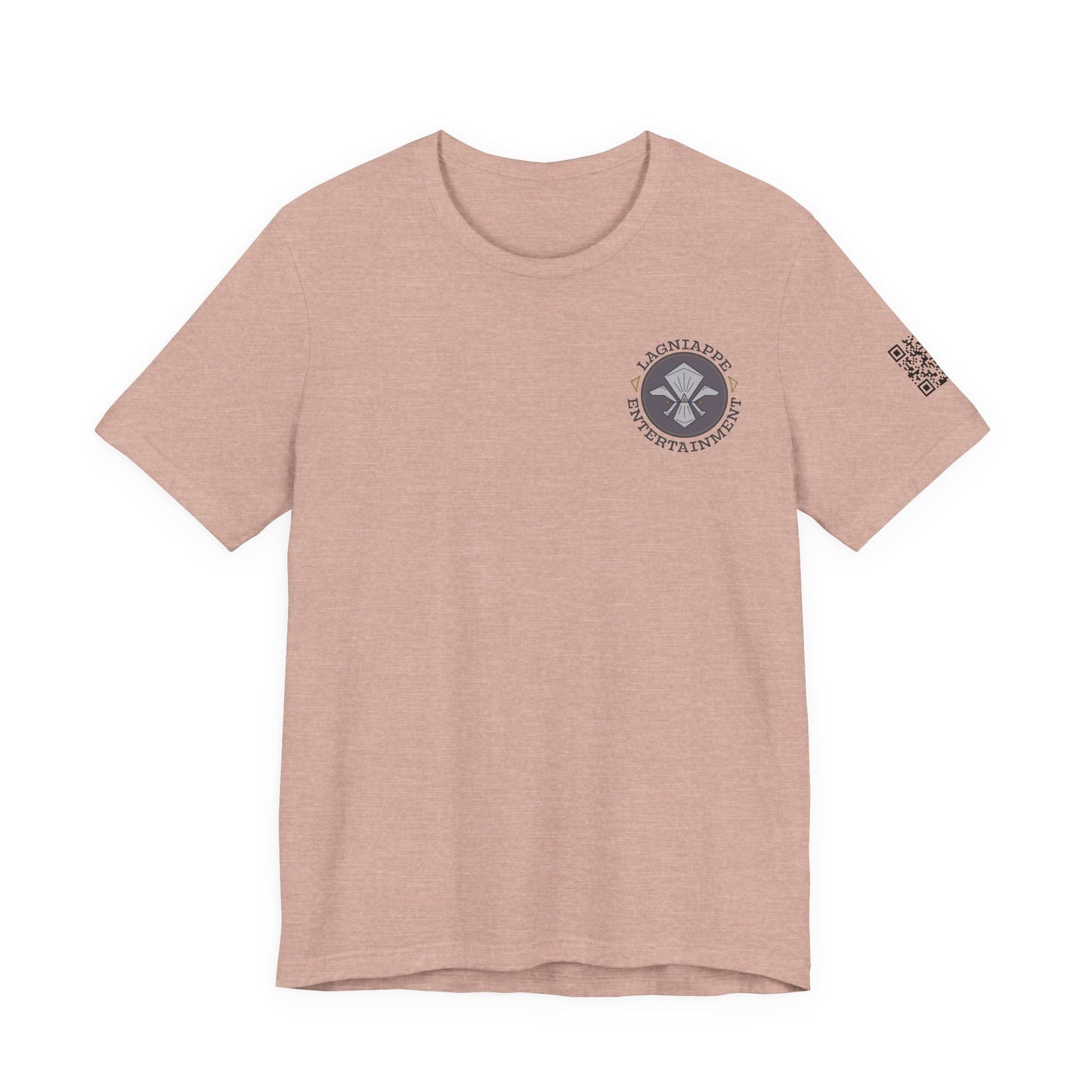 Lagniappe Entertainment Dark Color Logo - Unisex Jersey Tee, Casual Tee, Graphic T-Shirt, Unique Gift, Birthday Gift, Music Festival Apparel