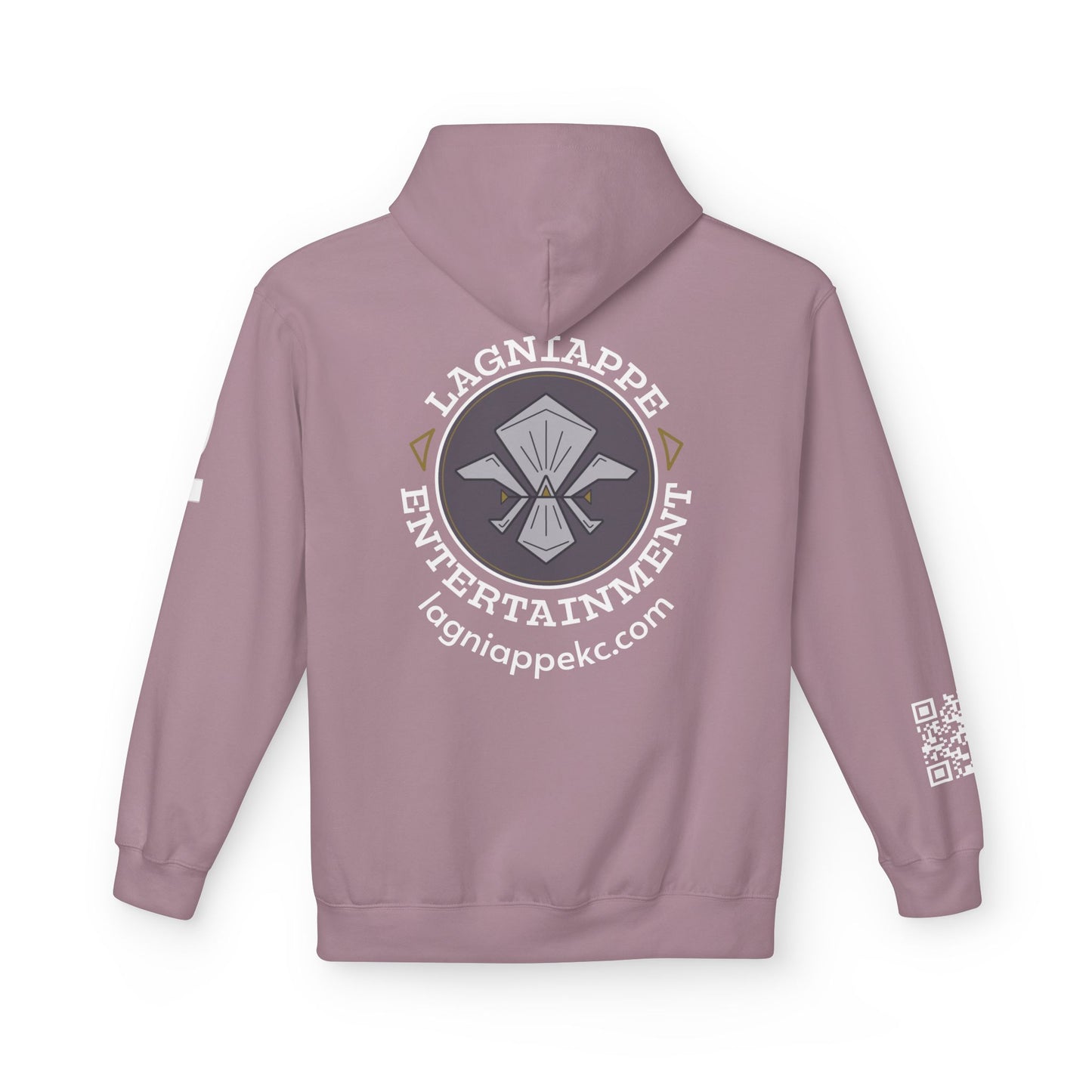 Lagniappe Entertainment Light Color Logo - Unisex Hoodie with Lagniappe Entertainment Design, Casual Streetwear, Gift for Music Lovers, Comfortable Layer, Festival Essential