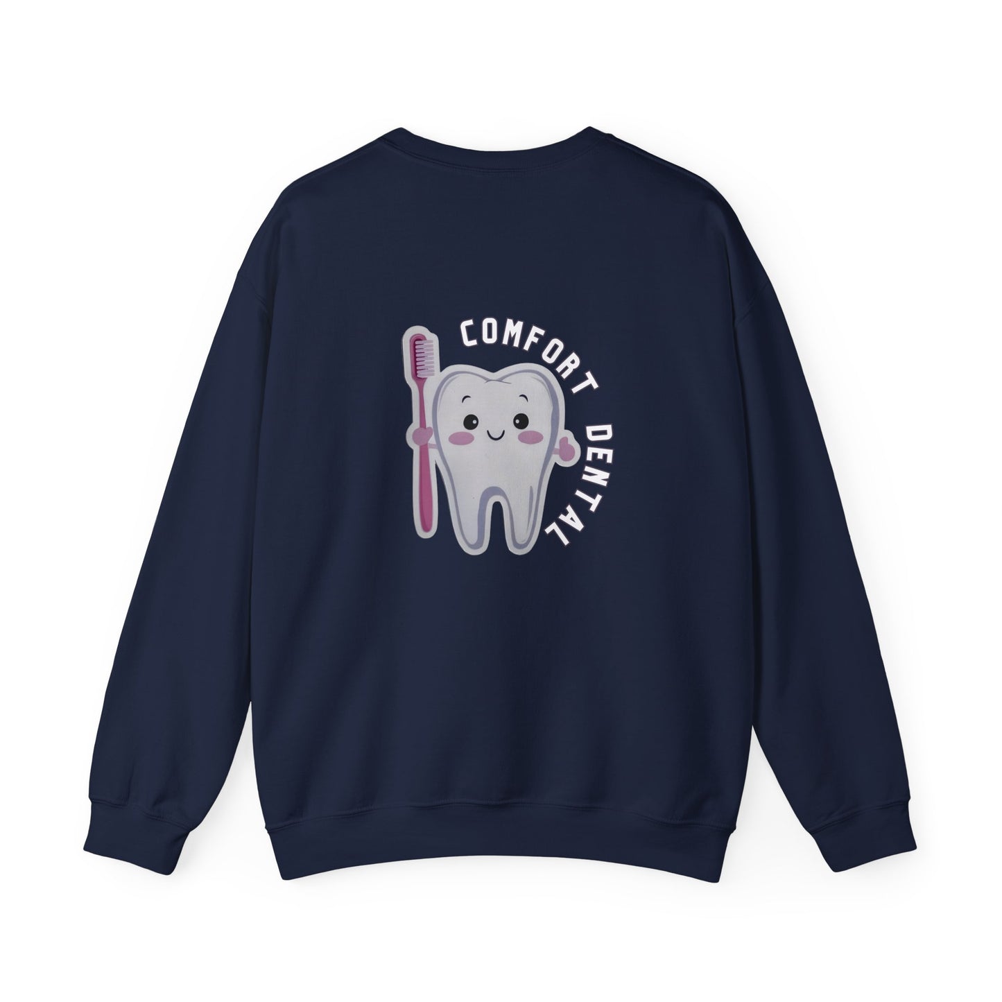 Comfort Dental Pocket and Back Logo Crewneck Sweatshirt Unisex