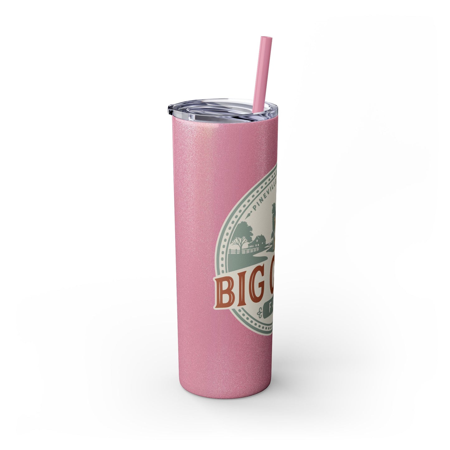 Big Creek Farm Skinny Tumbler with Straw, 20oz