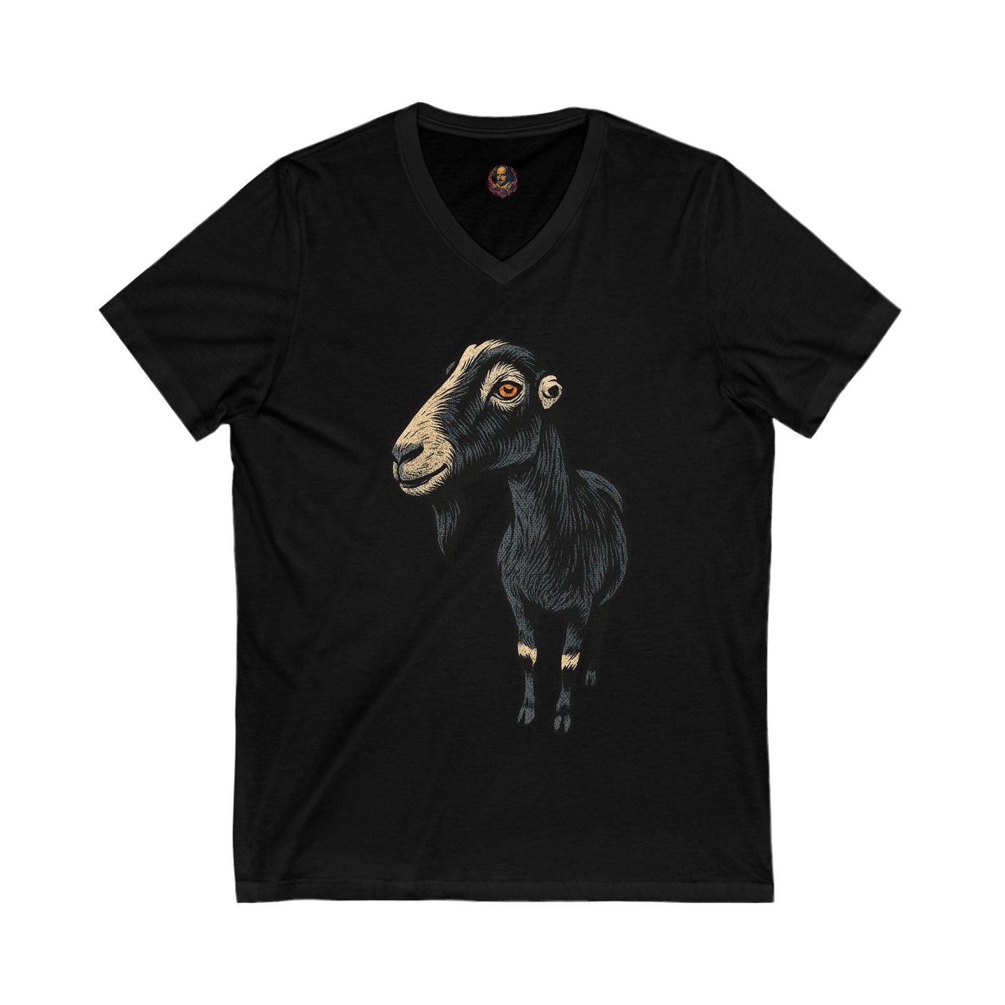 Nevermore Goat Unisex V-Neck Tee