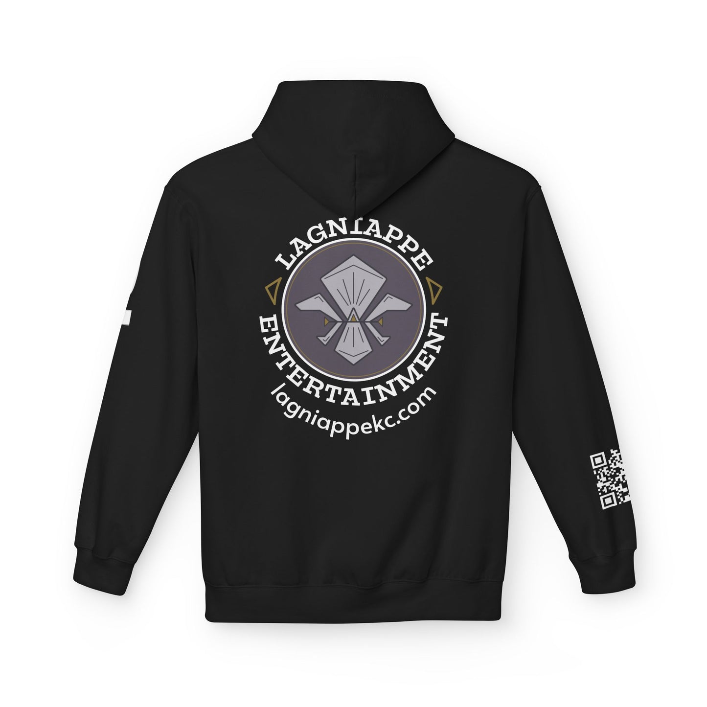 Lagniappe Entertainment Light Color Logo - Unisex Hoodie with Lagniappe Entertainment Design, Casual Streetwear, Gift for Music Lovers, Comfortable Layer, Festival Essential