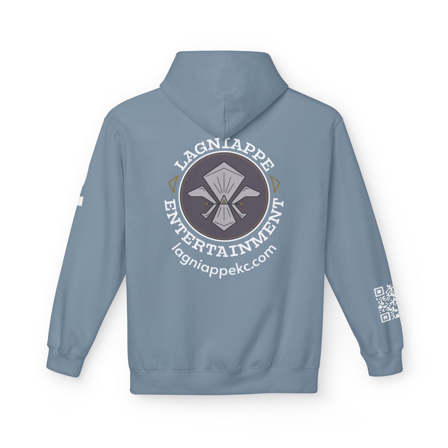 Lagniappe Entertainment Light Color Logo - Unisex Hoodie with Lagniappe Entertainment Design, Casual Streetwear, Gift for Music Lovers, Comfortable Layer, Festival Essential