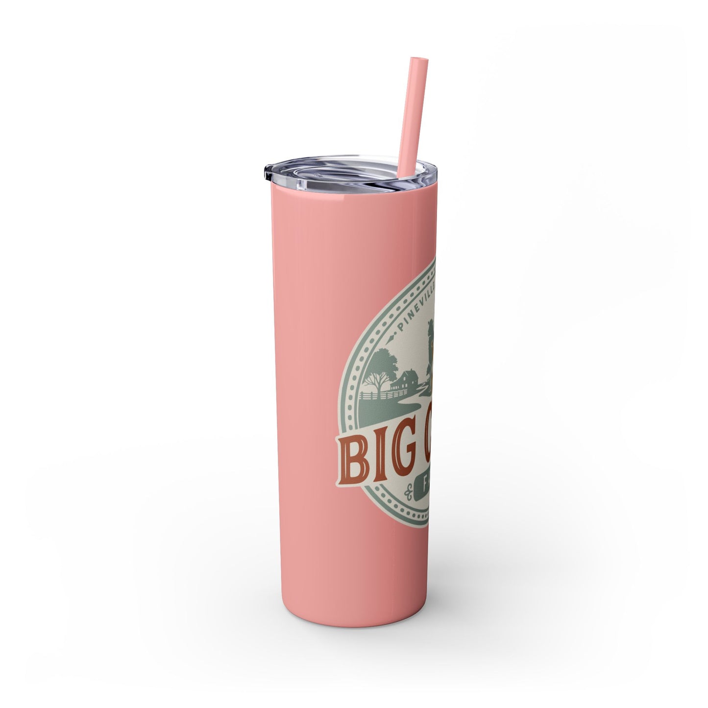 Big Creek Farm Skinny Tumbler with Straw, 20oz