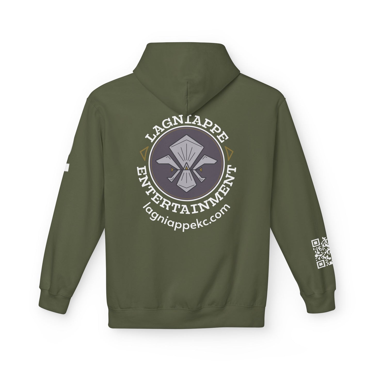 Lagniappe Entertainment Light Color Logo - Unisex Hoodie with Lagniappe Entertainment Design, Casual Streetwear, Gift for Music Lovers, Comfortable Layer, Festival Essential
