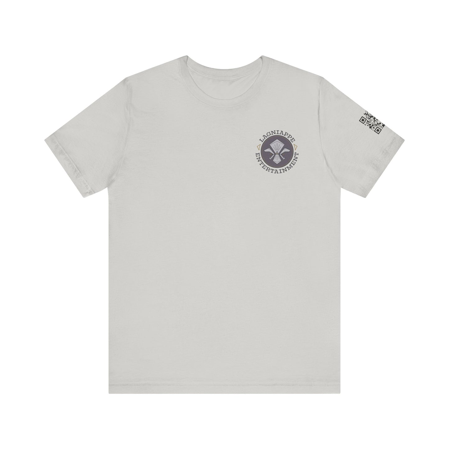 Lagniappe Entertainment Dark Color Logo - Unisex Jersey Tee, Casual Tee, Graphic T-Shirt, Unique Gift, Birthday Gift, Music Festival Apparel