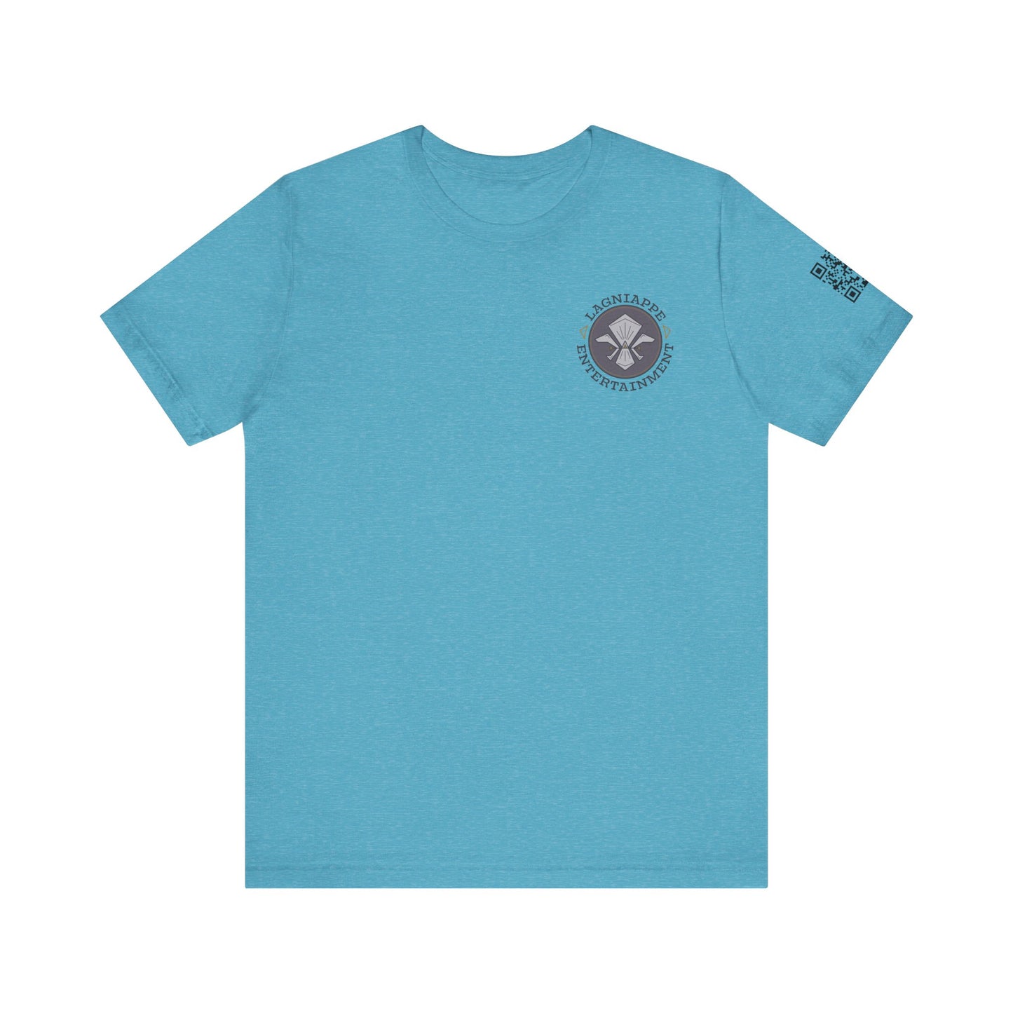 Lagniappe Entertainment Dark Color Logo - Unisex Jersey Tee, Casual Tee, Graphic T-Shirt, Unique Gift, Birthday Gift, Music Festival Apparel