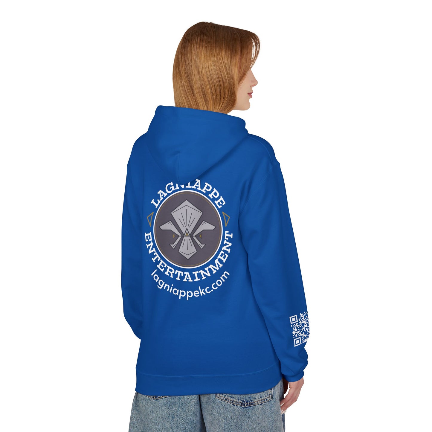 Lagniappe Entertainment Light Color Logo - Unisex Hoodie with Lagniappe Entertainment Design, Casual Streetwear, Gift for Music Lovers, Comfortable Layer, Festival Essential