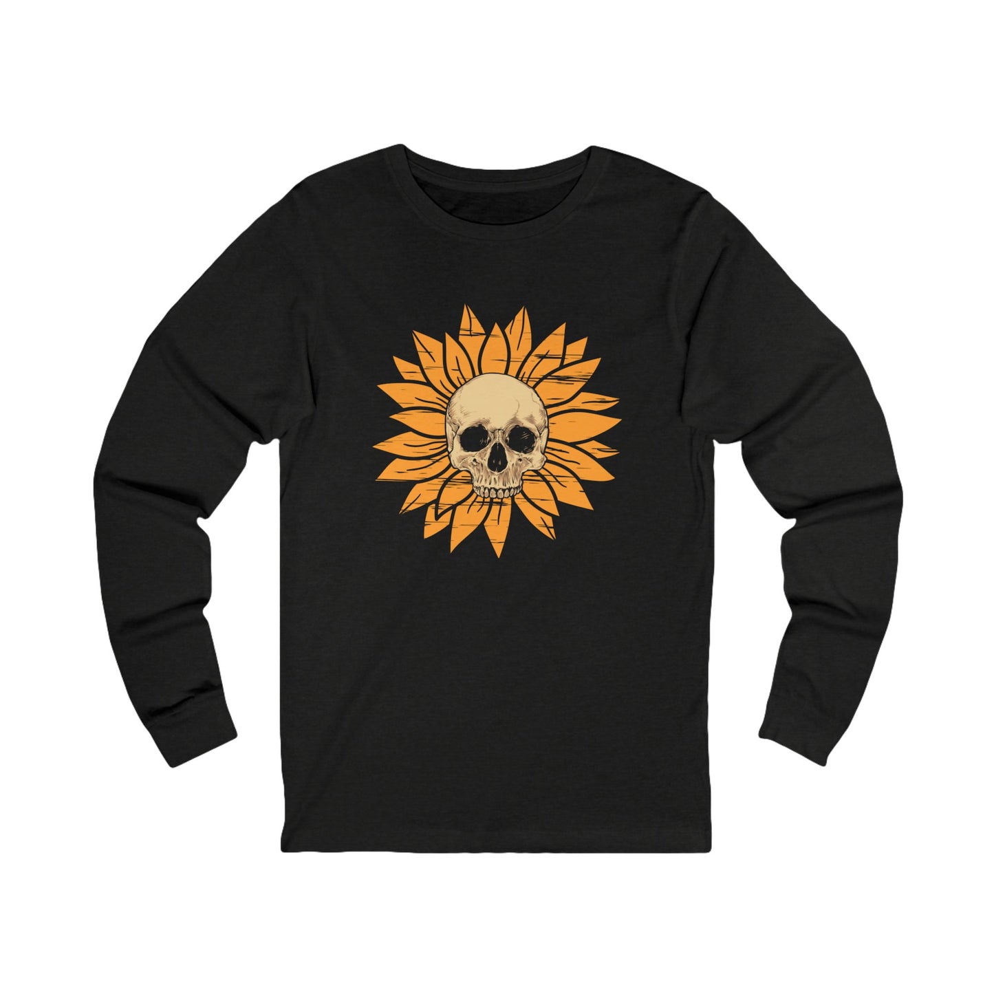 Skull Sunflower Long Sleeve Tee Unisex