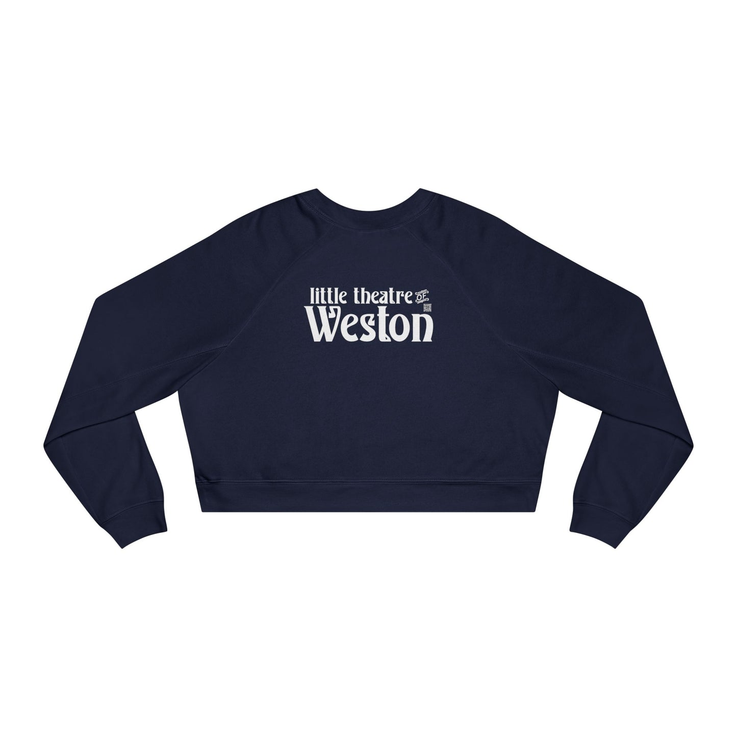 LTW White Monogram Cropped Fleece Pullover