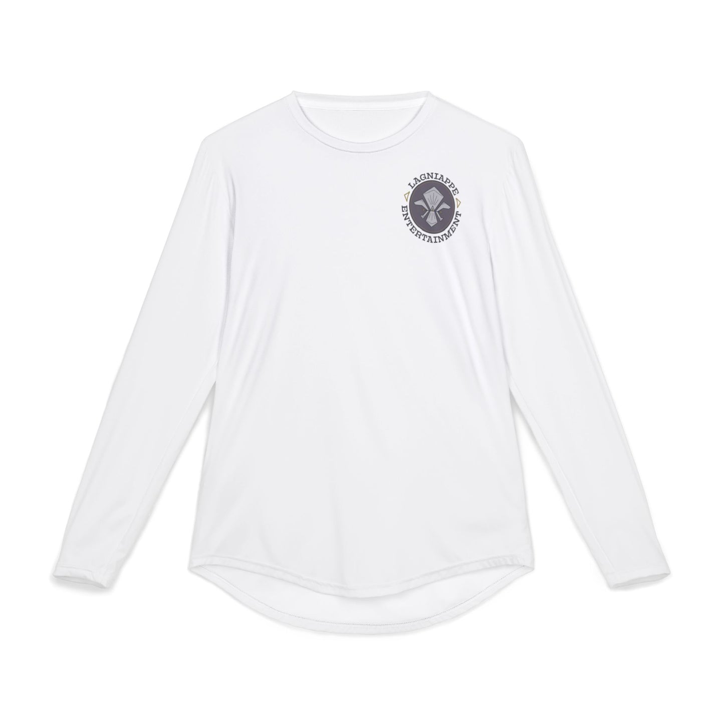 Lagniappe Entertainment Dark Color Logo - Men's UV Protection Long Sleeve Shirt (AOP)