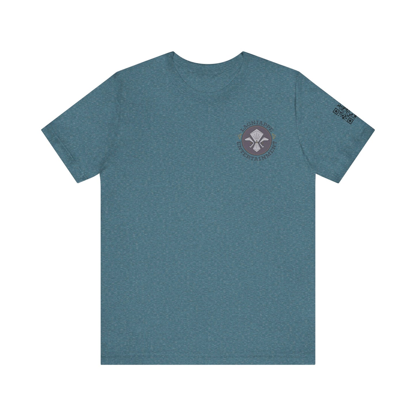 Lagniappe Entertainment Dark Color Logo - Unisex Jersey Tee, Casual Tee, Graphic T-Shirt, Unique Gift, Birthday Gift, Music Festival Apparel