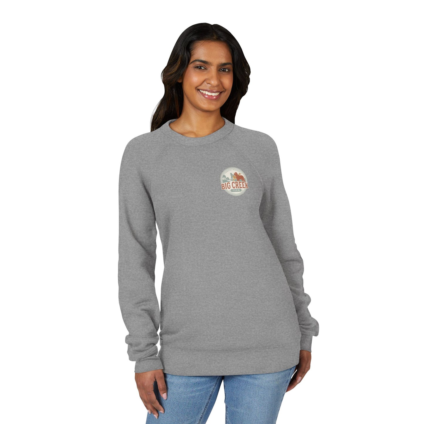 Big Creek Farm Unisex Raglan Sweatshirt