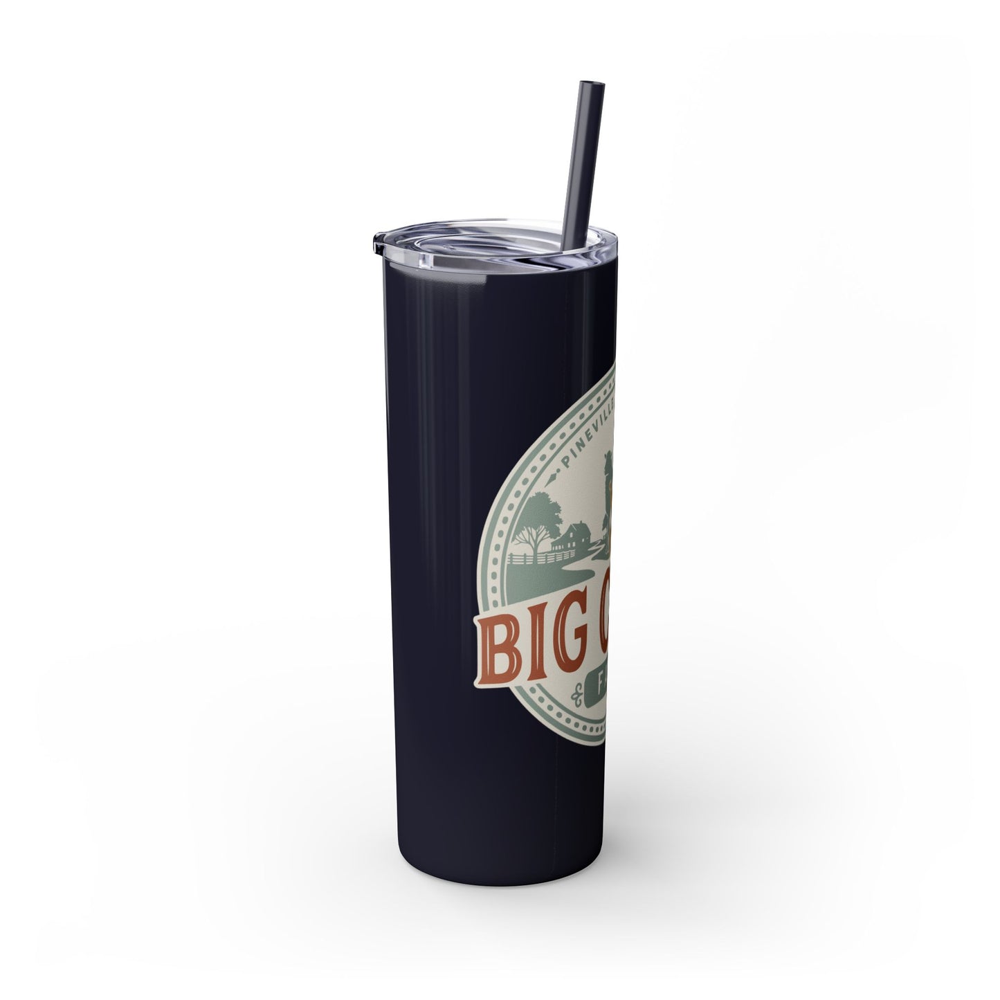 Big Creek Farm Skinny Tumbler with Straw, 20oz