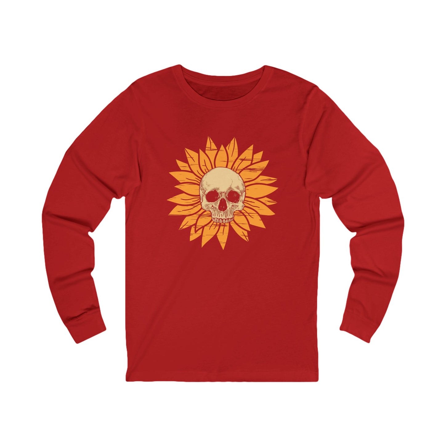 Skull Sunflower Long Sleeve Tee Unisex