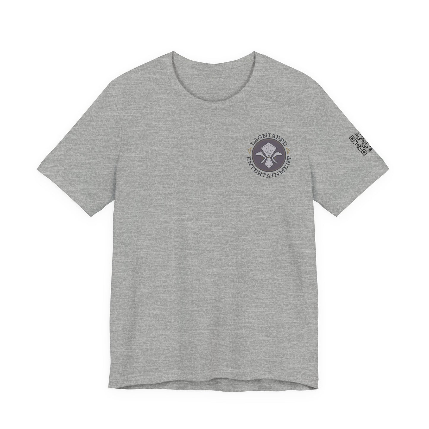 Lagniappe Entertainment Dark Color Logo - Unisex Jersey Tee, Casual Tee, Graphic T-Shirt, Unique Gift, Birthday Gift, Music Festival Apparel