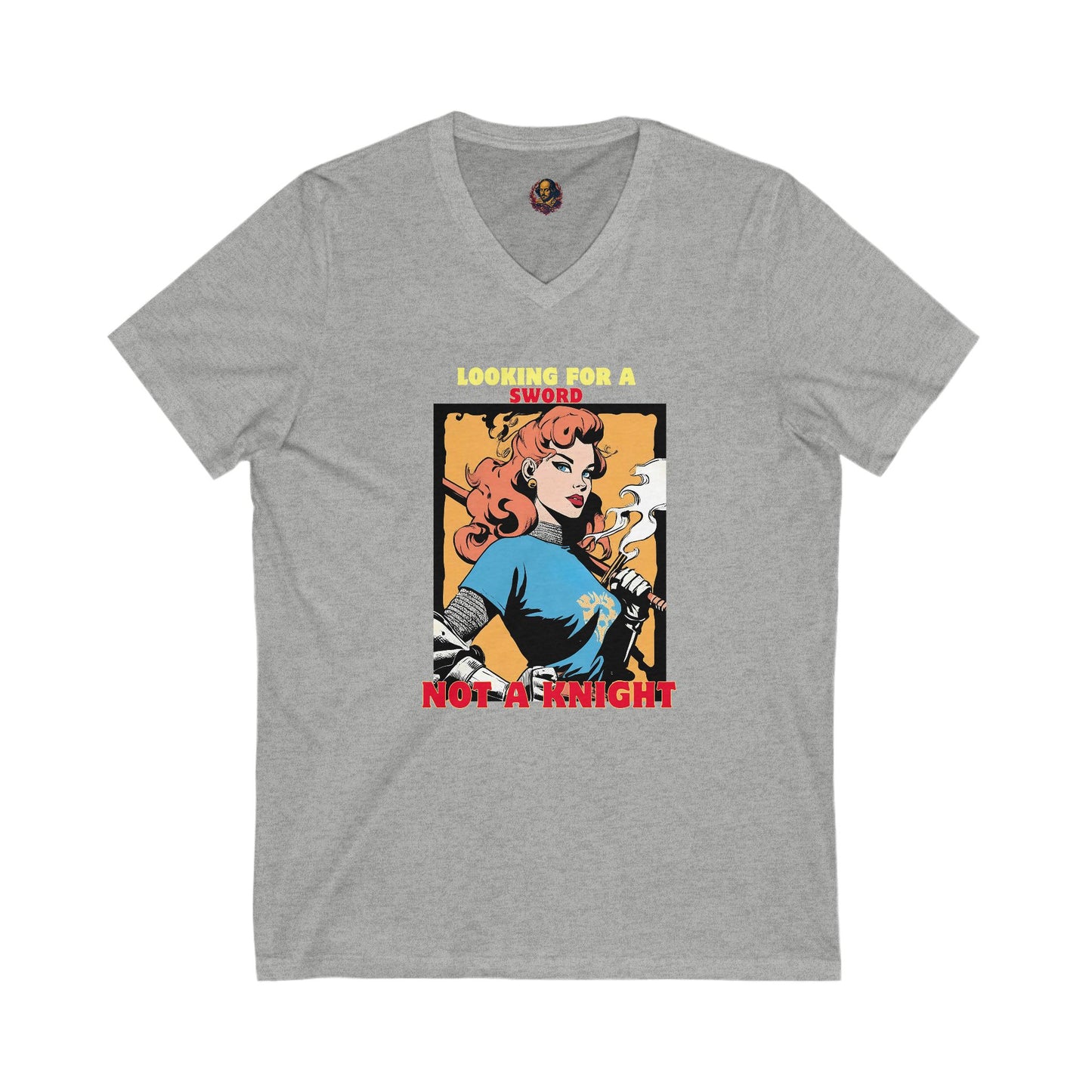 Looking for a Sword Not a Knight Unisex V-Neck Tee