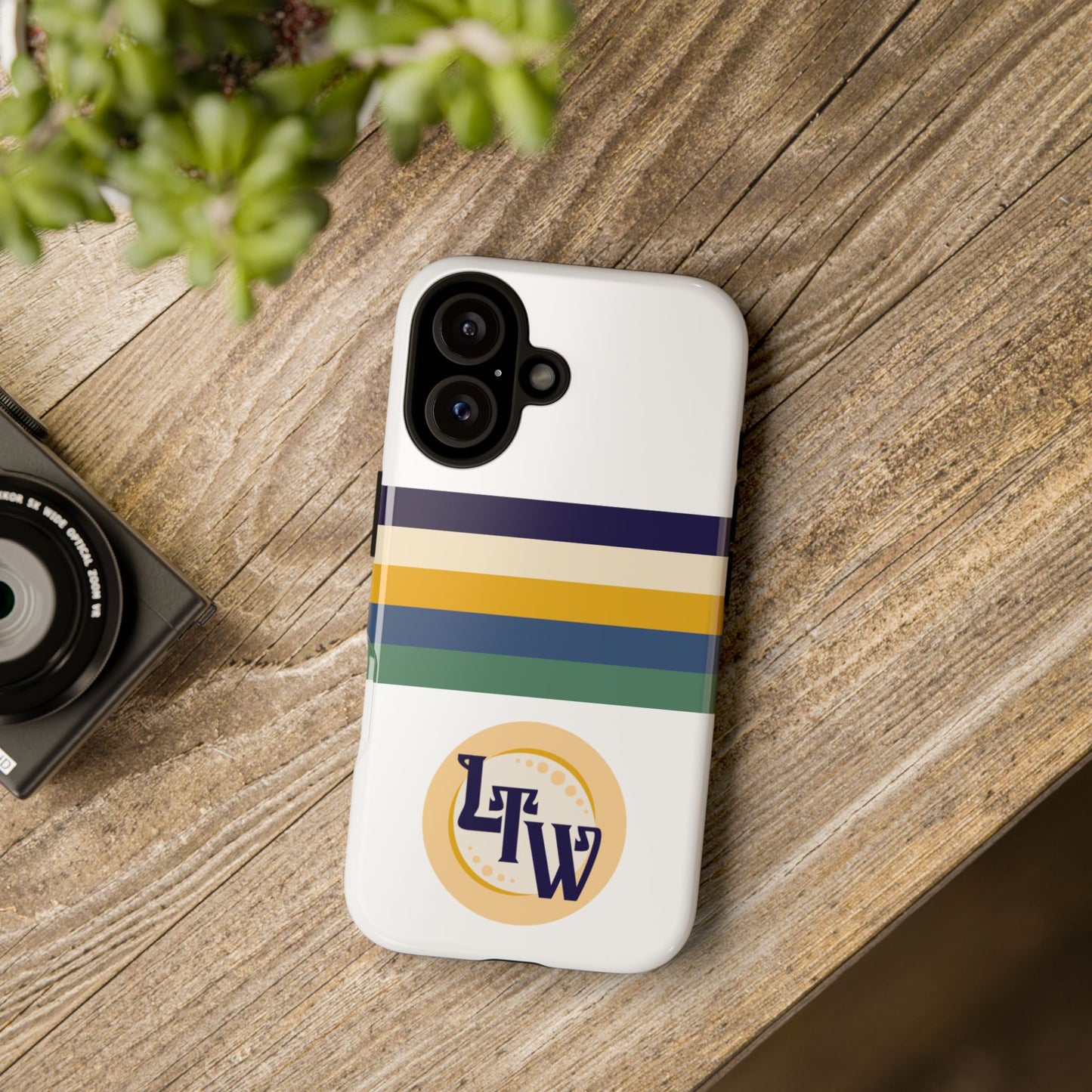 LTW Color Stripe and Monogram Tough Phone Case - iPhone