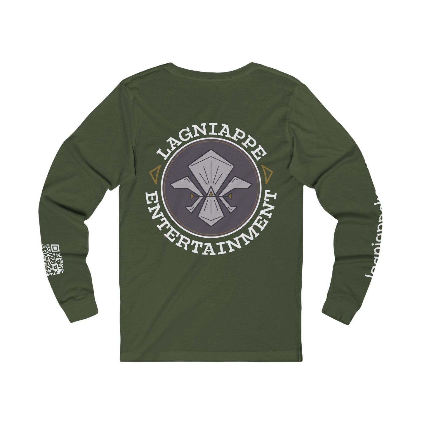 Lagniappe Entertainment Dark Color Logo - Men's UV Protection Long Sleeve Shirt (AOP)